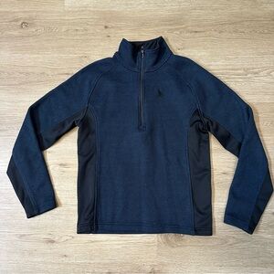 SPYDER Blue Black Half Zip Pullover jacket